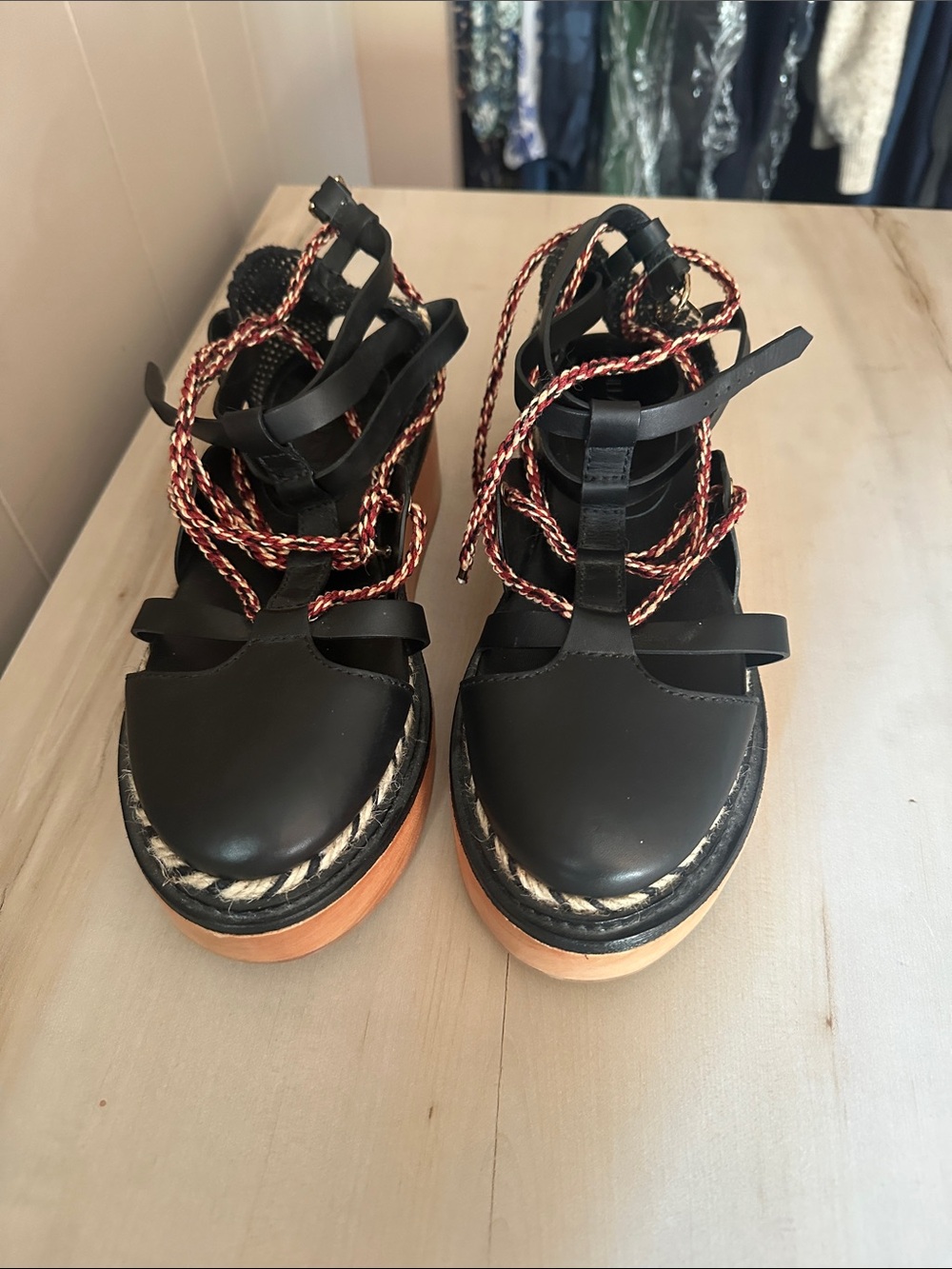 Ulla Johnson Salinas Twisted Rope Leather Flatform sandals - Picture 2 of 15
